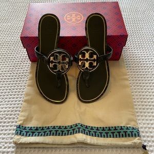 Tory Burch Miller Stamped Snake Sandals Size 7